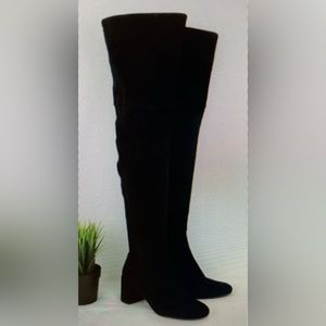 TARYN ROSE Catherine Lux Suede Over the Knee boot